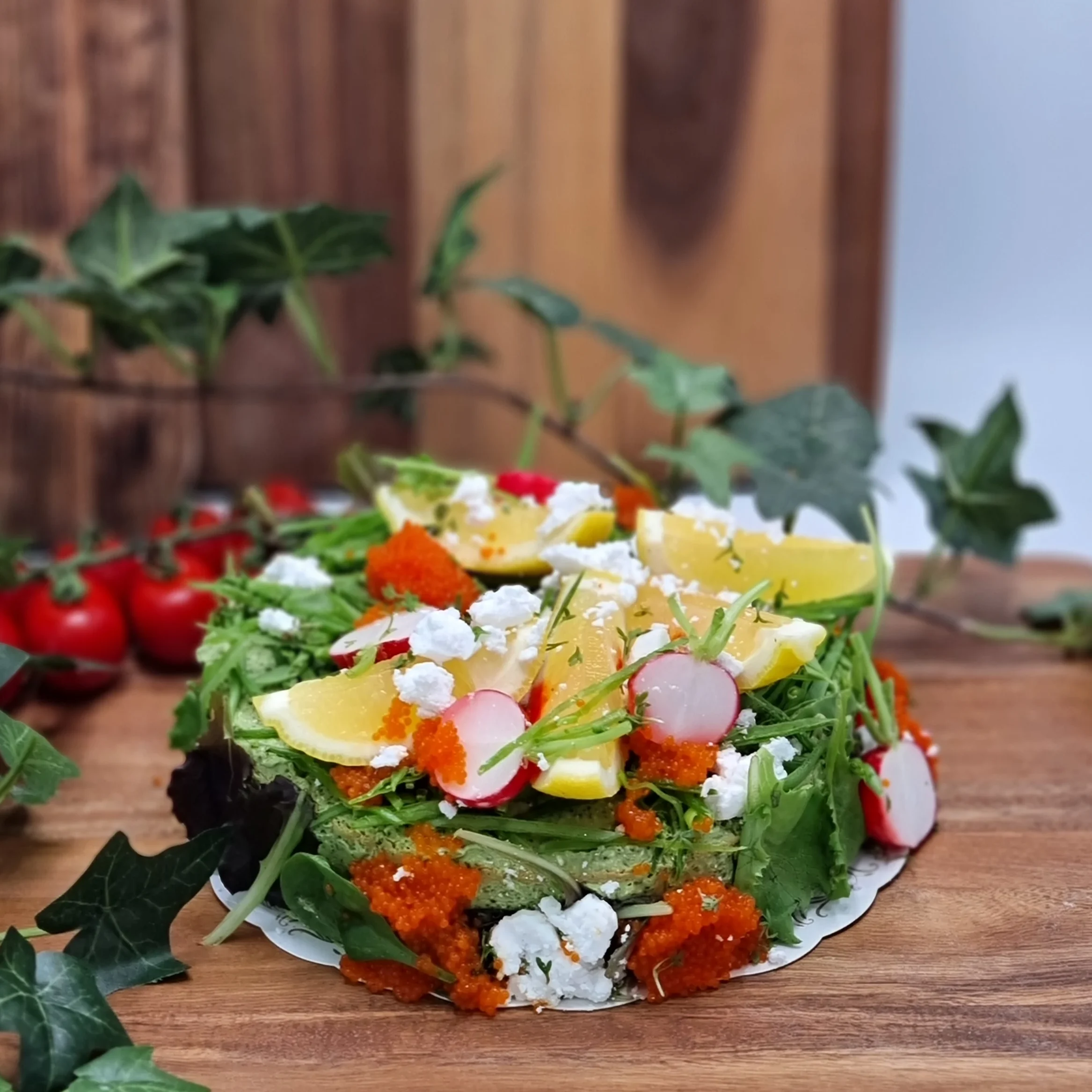 Vegansk smörgåstårta