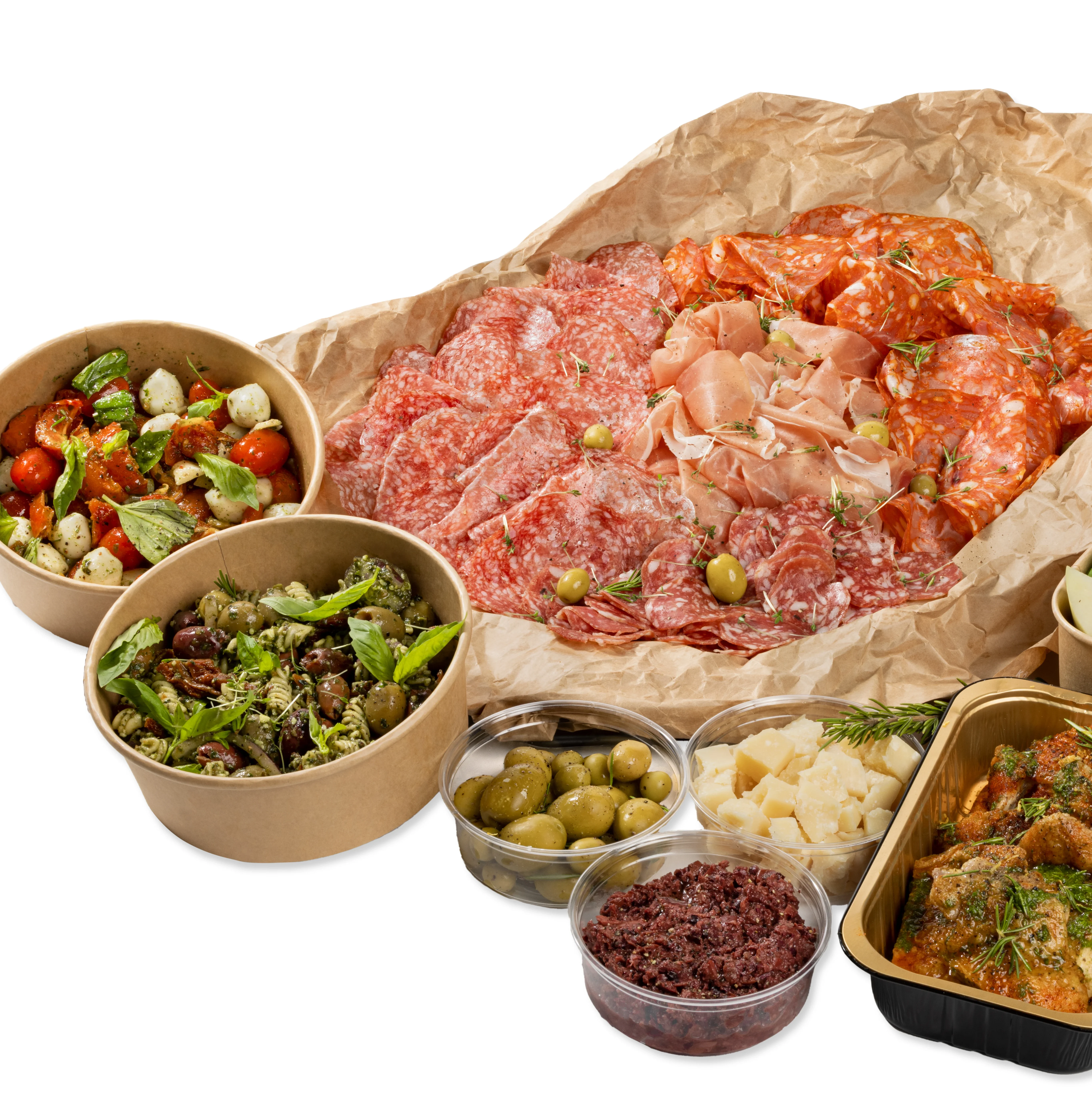 Bild på vårt påskfika där vi bland annat har en påskstubbe och påsktårta med!