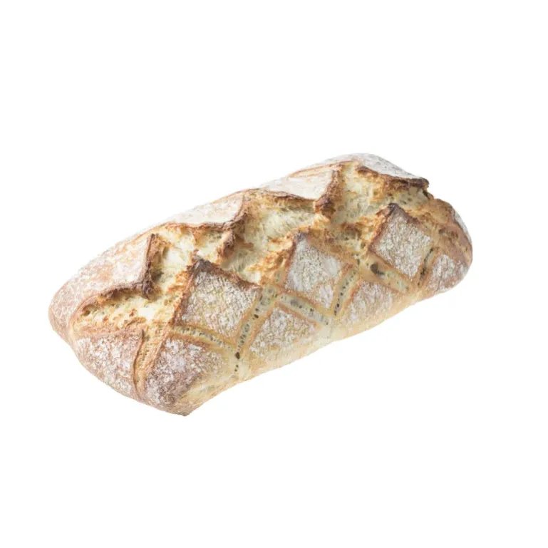 brödlimpa. beige. lite mjölk på.