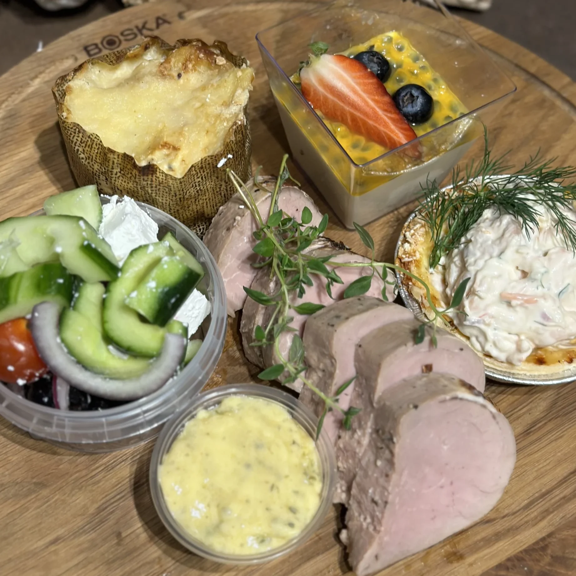 Trerättersmeny