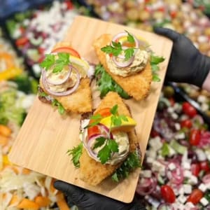 Smörrebröd med spätta