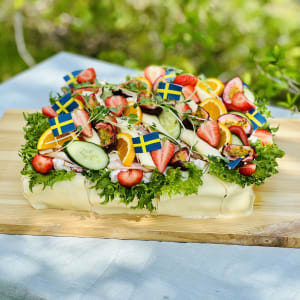 Smörgåstårta skinka och mimosa