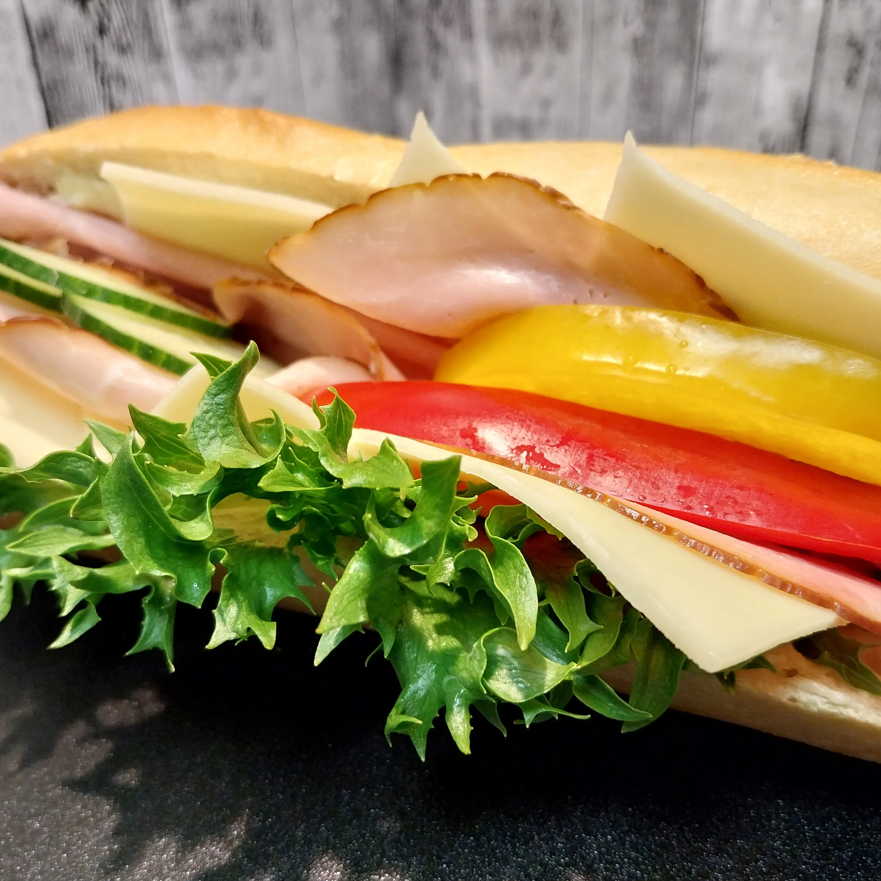 Baguette med Ost & Skinka