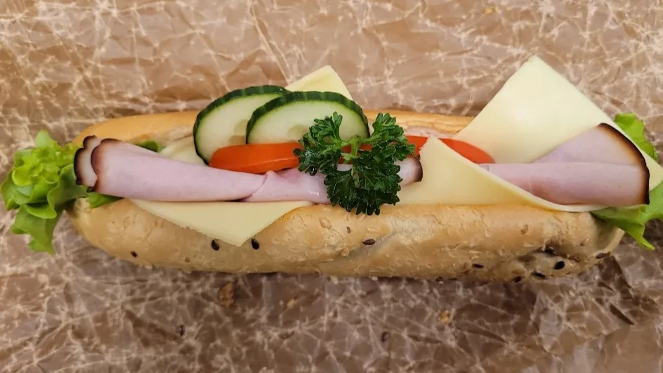 Ost & skinkbaguette