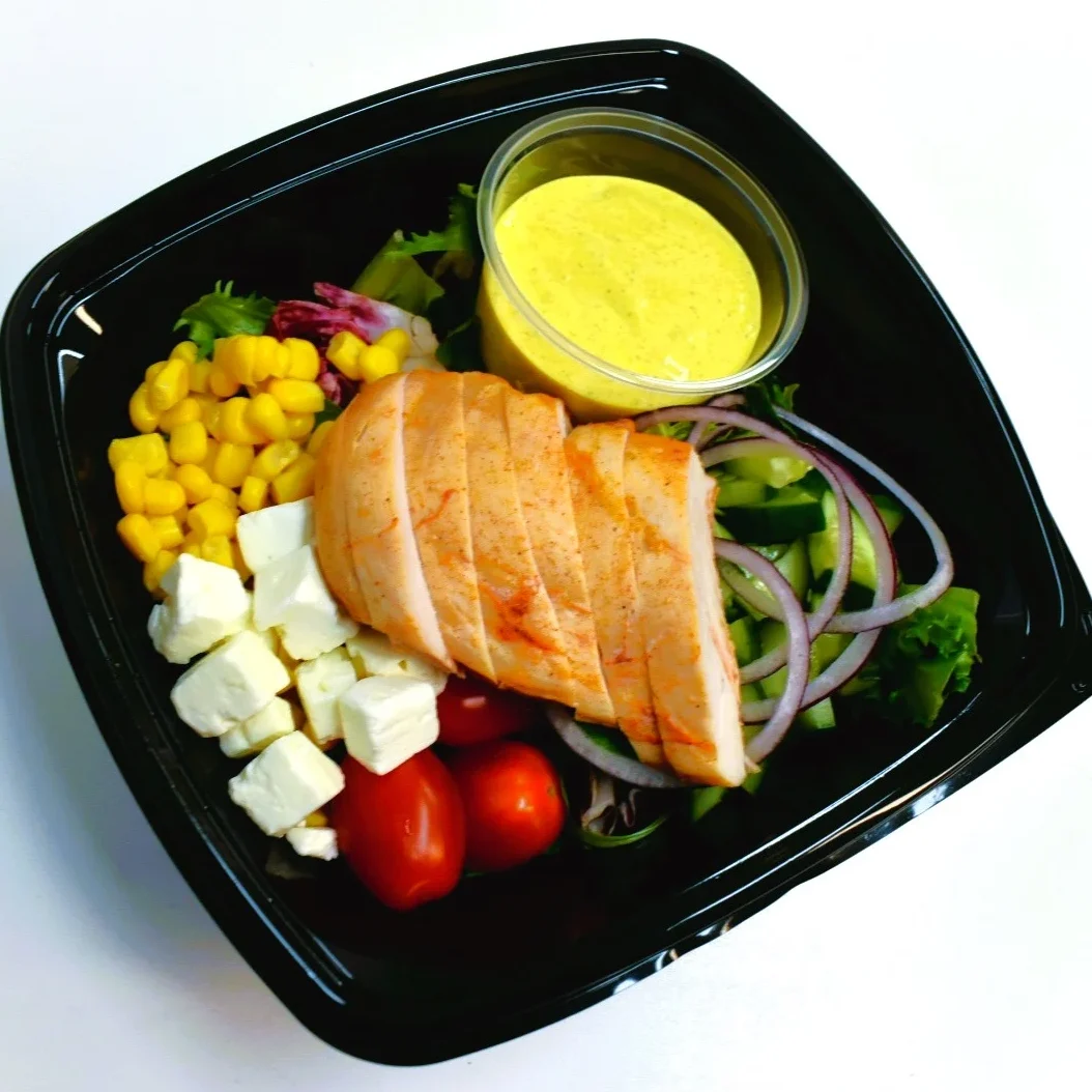 Kycklingsallad med currydressing