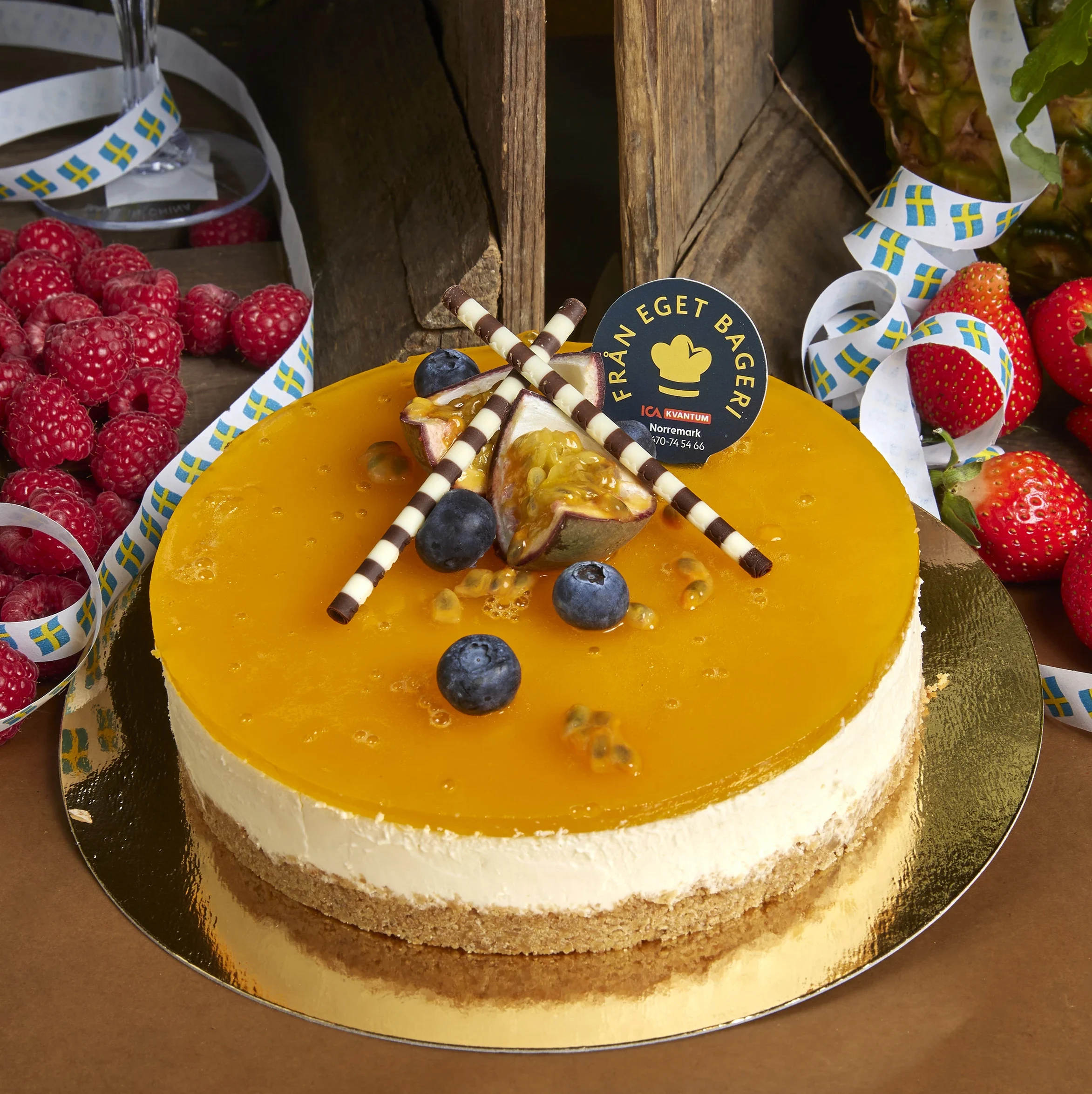 Cheesecake med passionspegel