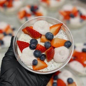 Krämig och proteinrik chiapudding med vaniljsmak