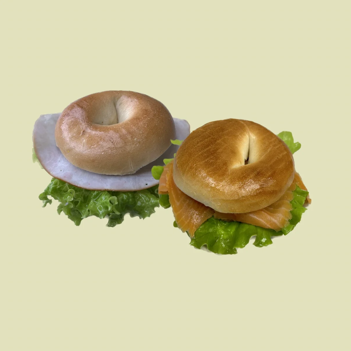 Bagel med creamcheese och pålägg