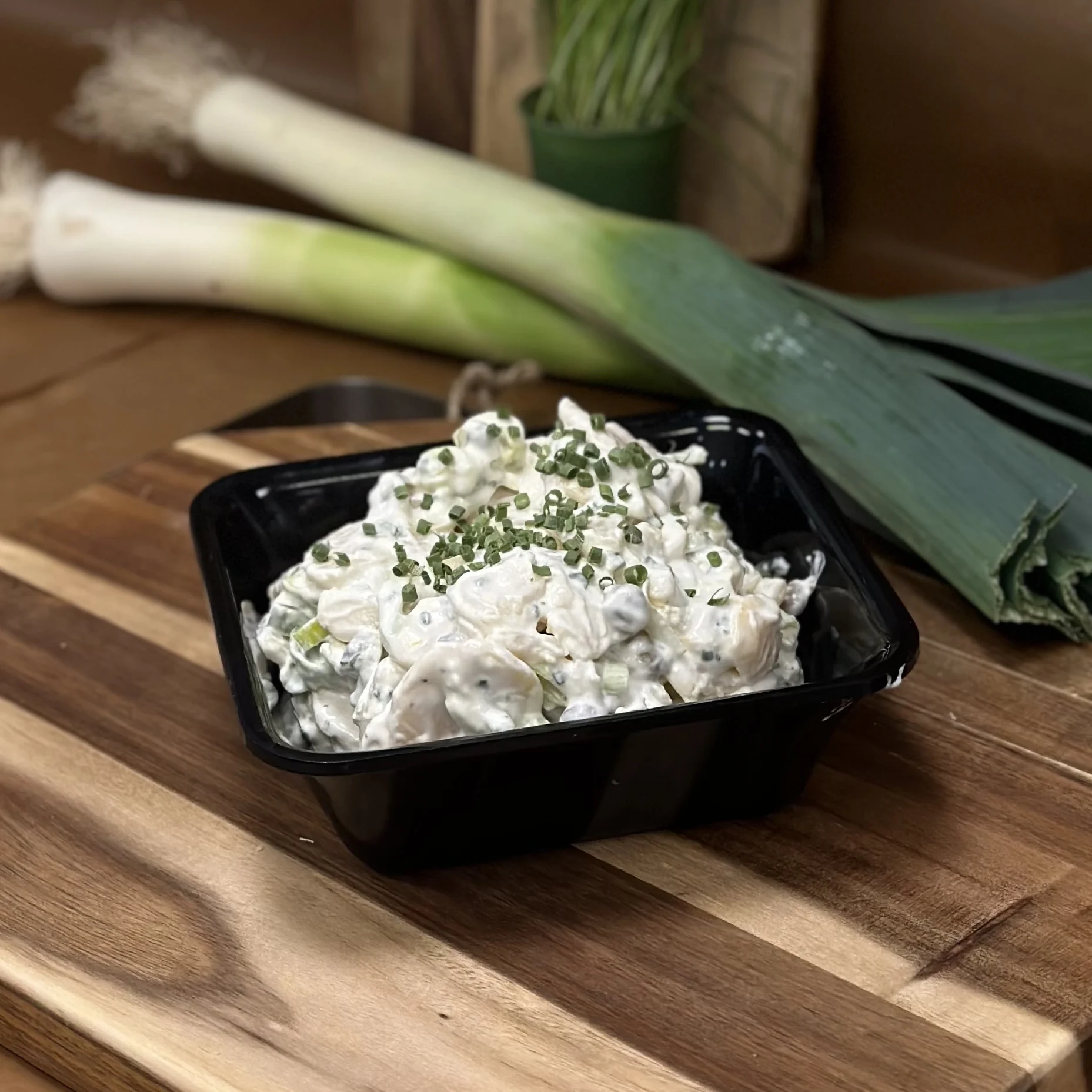Krämig potatissallad som kan köpas som 200g eller 500g.