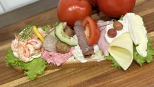 Landgång med 5 pålägg