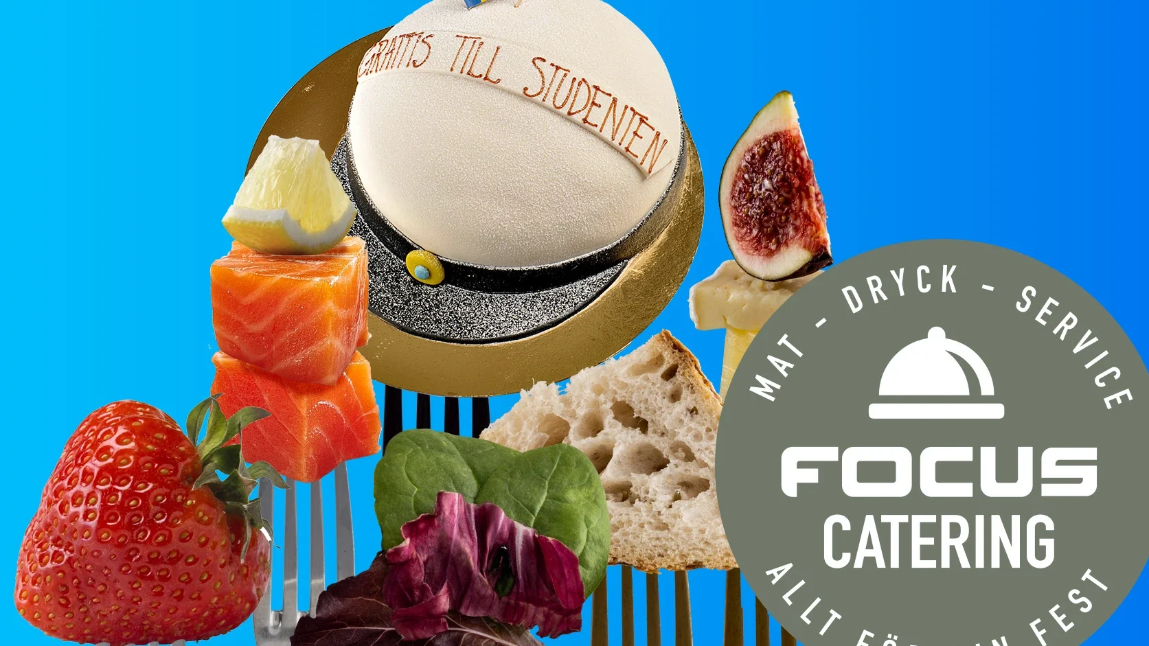 Cateringsortimentet på gafflar