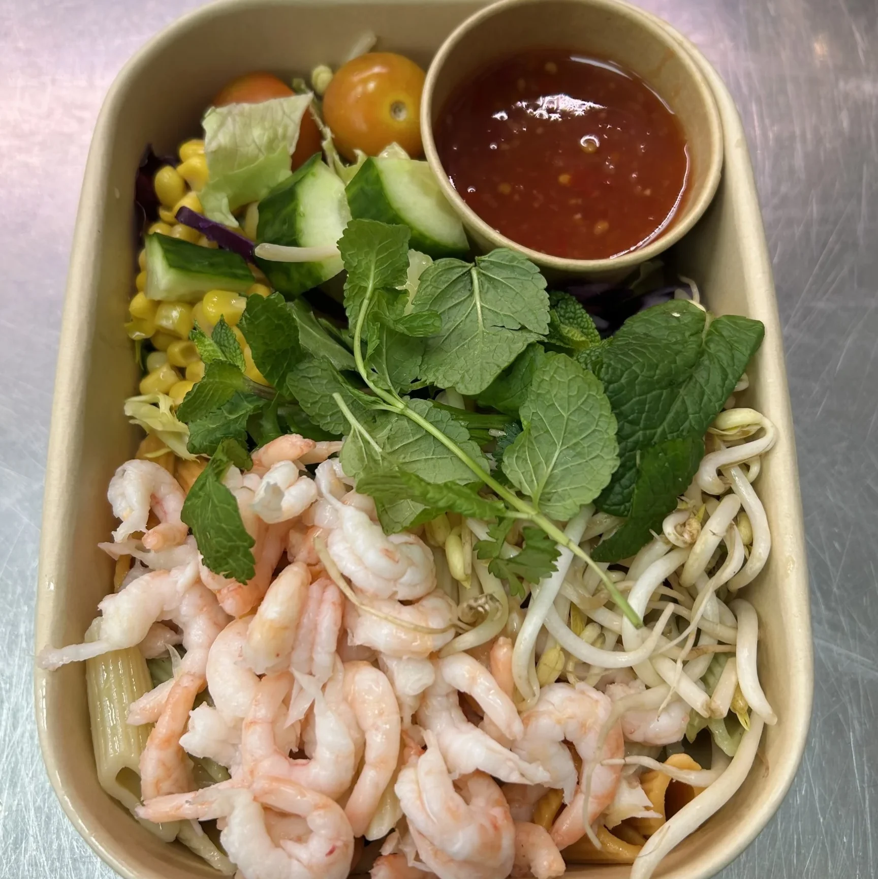 Pastasallad med räkor, sallad varberg, varberg sallad, pastasallad