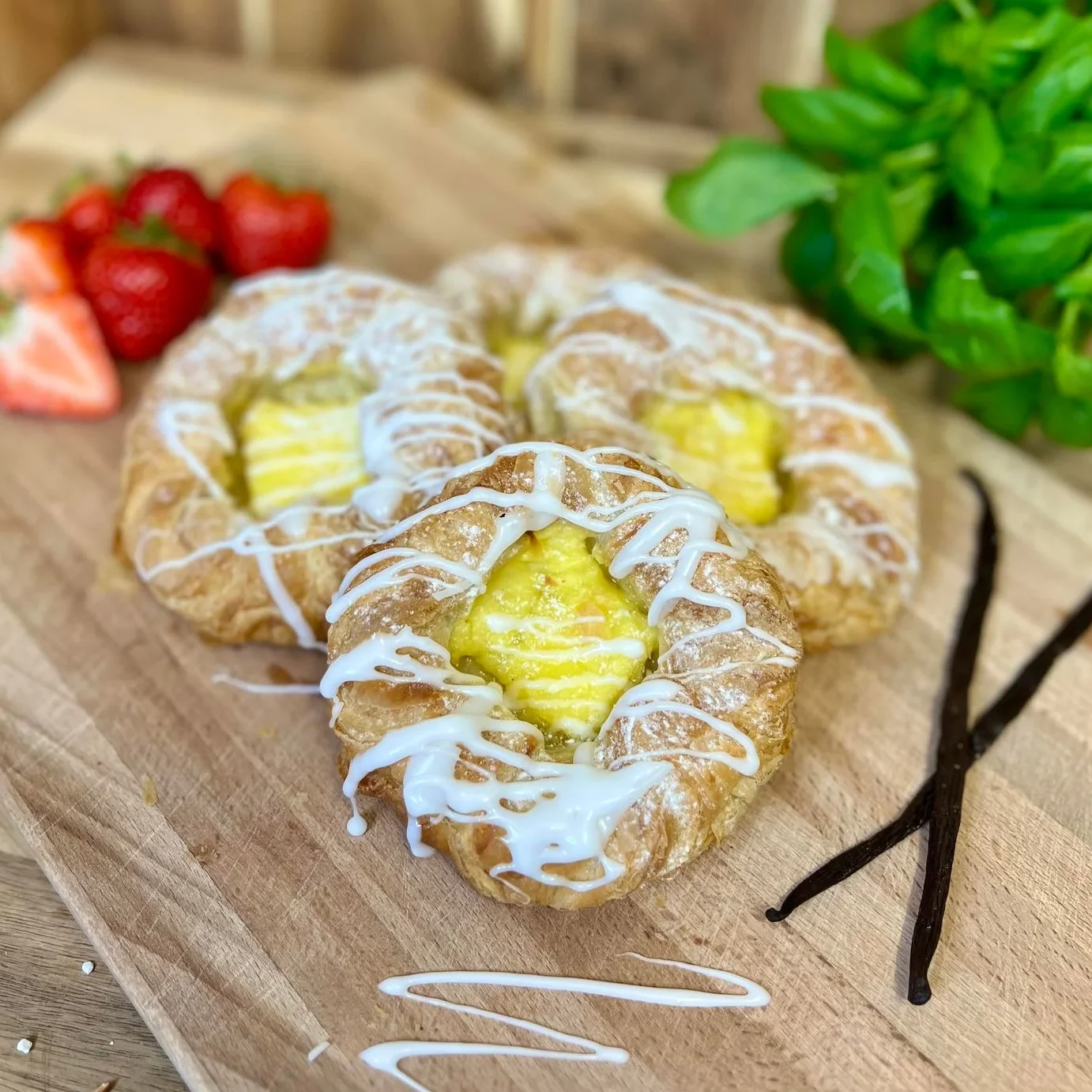 Wienerbröd med vaniljkräm
