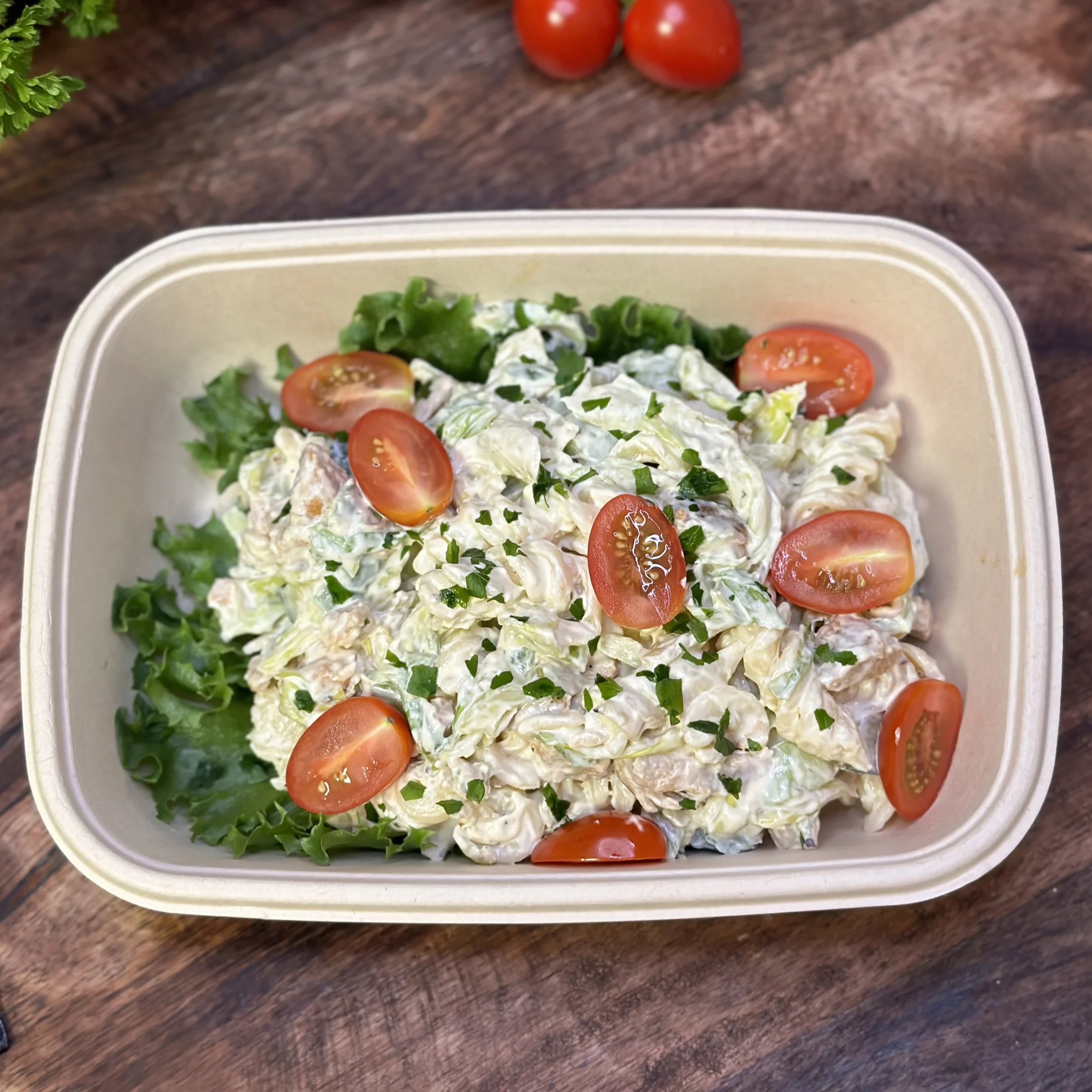 Krämig pastasallad med kyckling