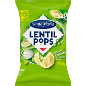 Chips Lentil Pops Sourcream & Onion 100g Santa Maria.