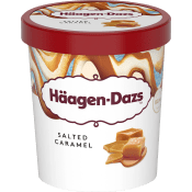 Glass Salted caramel 460ml Häagen dazs.