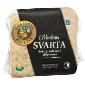 Munkens Svarta ost mellan 31% ca 800g Wästgöta Kloster.