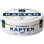 Kapten Vit Portionssnus Tobacco House of Sweden AB.