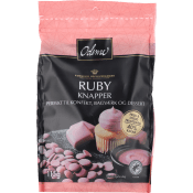 Bakdekoration Knappar Rosa Choklad 115g Odense.