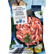 Räkor med skal 90/120 Fryst 1kg Royal Greenland.