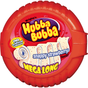 Tuggummi Snappy Strawberry Mega long 56g Hubba Bubba.