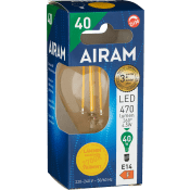 LED P45 827 470lm E14 FIL DIM 6-p Airam.