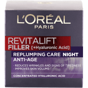 Ansiktskräm Natt Revitalift filler Anti-age 50ml Loreal.