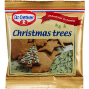 Dekorströssel Christmas trees 15g Dr.Oetker.