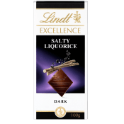 Chokladkaka EXCELLENCE Lakrits Mörk Choklad 100g Lindt.