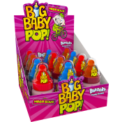 Godis Big baby pop Mega sour Blandade smaker 1-p 32g Bazooka.