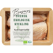 Kycklingbröstfilé Färsk Ekologisk ca 475g KRAV Bosarp.