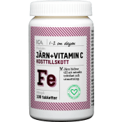 Järn + Vitamin C Kosttillskott 100st ICA Hjärtat.