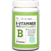 B-Vitaminer Forte Kosttillskott 100st ICA Hjärtat.