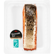 Lax Färsk Varmrökt Dubbelfilé ca 300g Miljömärkt ICA.