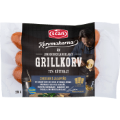 Grillkorv Cheddar Jalapeno 77% Kötthalt 270g Scan.