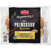 Prinskorv Deli 76% kötthalt 450g Scan.
