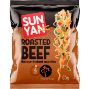 Snabbnudlar roasted beef flavour 65g Sun Yan.