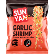 Snabbnudlar garlic shrimp flavour 65g Sun Yan.