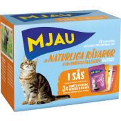 Kattmat Multibox Köttsmaker i sås 12-p Mjau.
