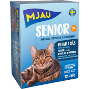 Kattmat Senior Multibox i sås 12-p 85g Mjau.