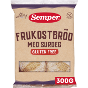 Frukostbröd Glutenfritt 300g Semper.