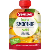 Smoothie tropisk Äpple & mango Från 6m 90g Semper.
