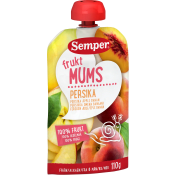 Fruktmums Persika, äpple & banan 6m 110g Semper.