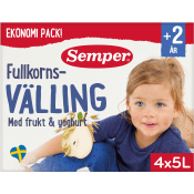 Fullkornsvälling Från 2år 4-p 20l Semper.