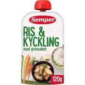 Ris & kyckling från 6m 120g Semper.