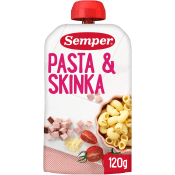 Barnmat Pasta & skinka 120g Semper.