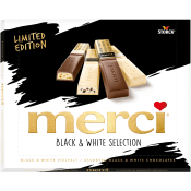 Chokladpraliner Black & White 240g Merci.