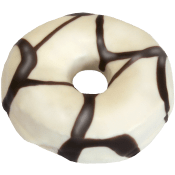 Donut Vit Choklad ca 75g Dafgårds.