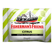 Halstabletter Citrus Sockerfri 25g Fisherman's Friend.