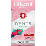 Halstablett DentaFresh Jordgubb 36g Sockerfri Läkerol.
